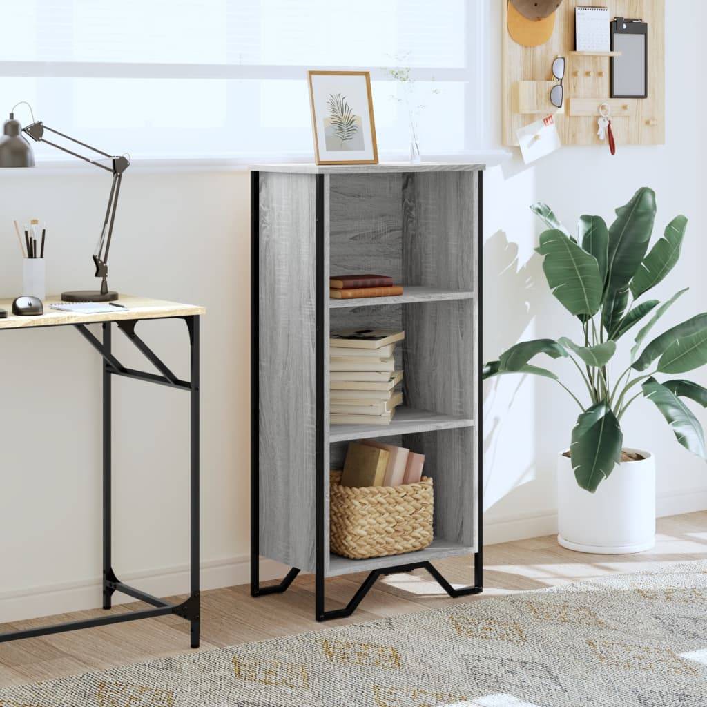 vidaXL Bücherregal Grau Sonoma 50x31x106 cm Holzwerkstoff