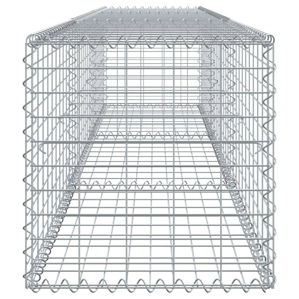 vidaXL Gabione mit Deckel 300x50x50 cm Verzinktes Eisen