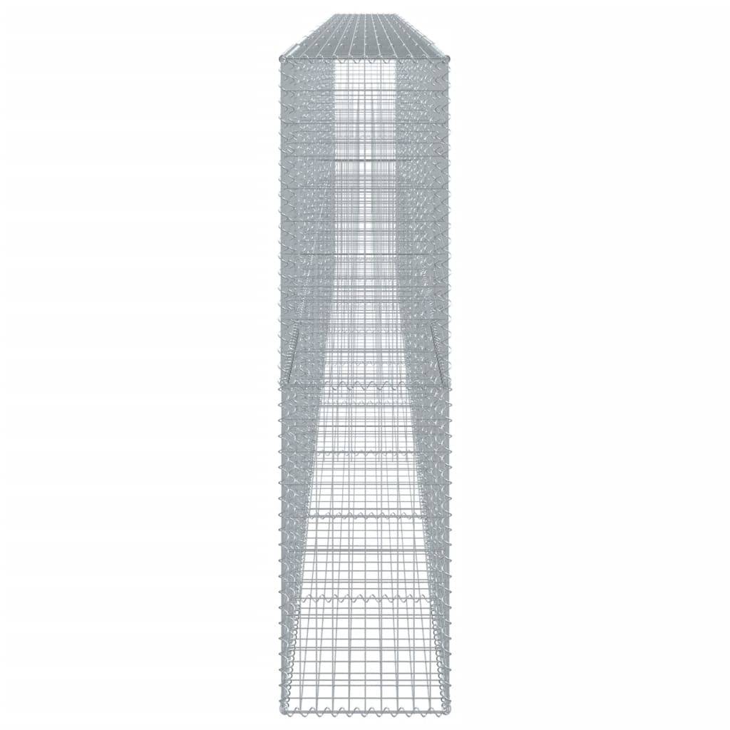 vidaXL Gabione mit Deckel 900x50x200 cm Verzinktes Eisen