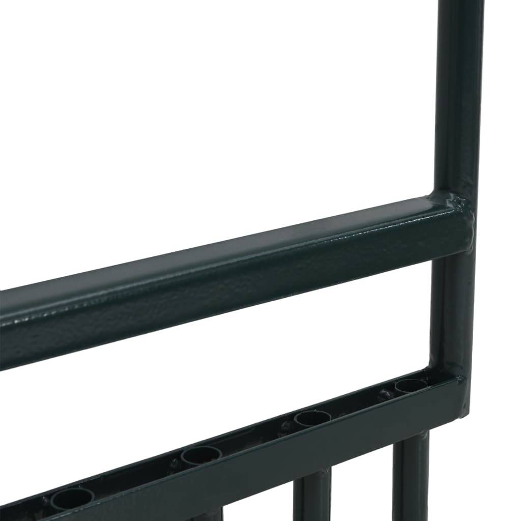 vidaXL Rasenlüfter mit 5 Hohlzinken Grün Pulverbeschichteter Stahl