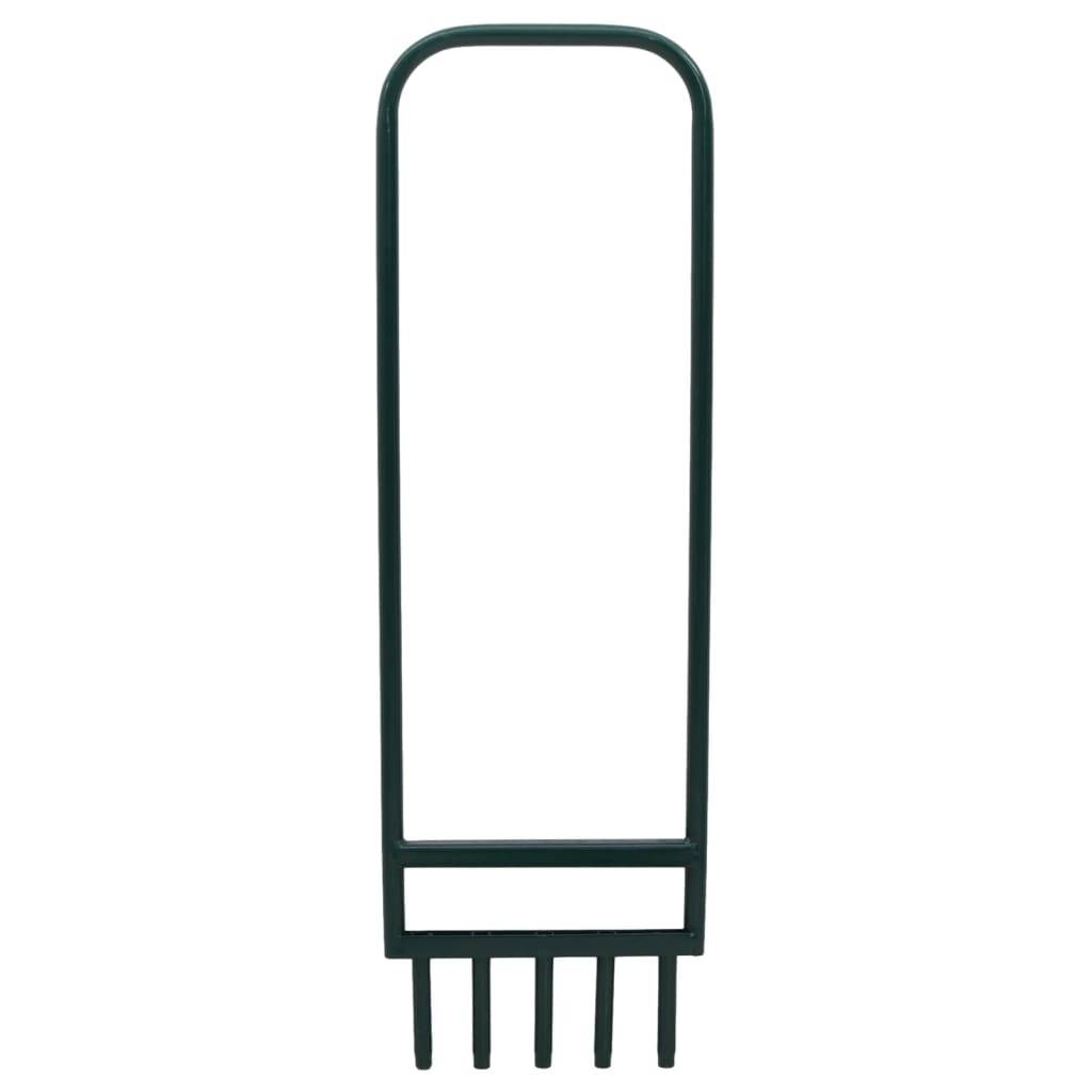 vidaXL Rasenlüfter mit 5 Hohlzinken Grün Pulverbeschichteter Stahl