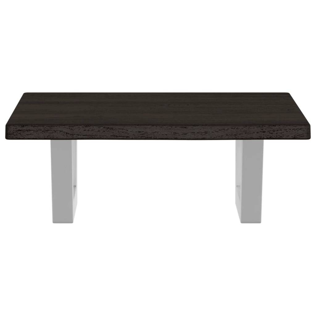 vidaXL Waschtischplatte mit Halterung Stahl und Massivholz Eiche