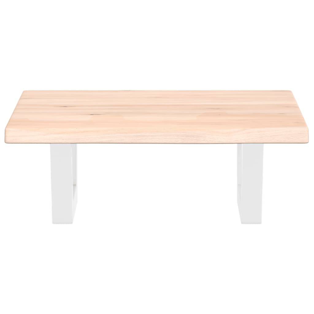 vidaXL Waschtischplatte mit Halterung Stahl und Massivholz Eiche