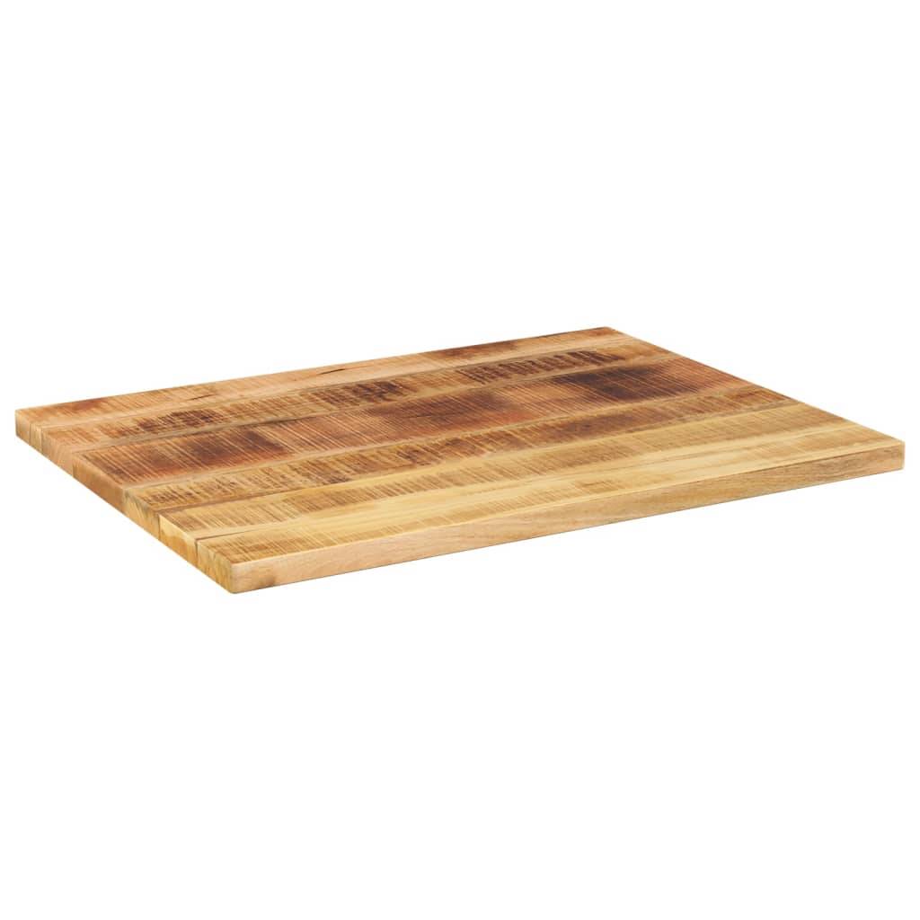 vidaXL Tischplatte 80x70x2,5 cm Rechteckig Raues Massivholz Mango