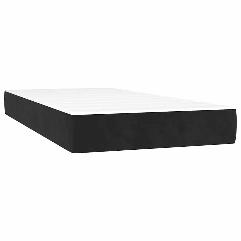 vidaXL Taschenfederkernmatratze Schwarz 100x210x20 cm Samt