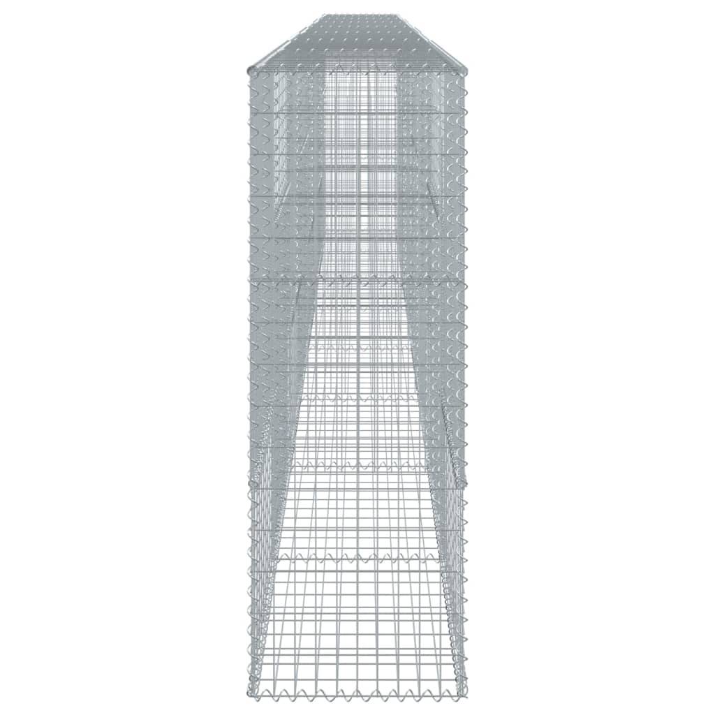 vidaXL Gabione mit Deckel 800x50x150 cm Verzinktes Eisen