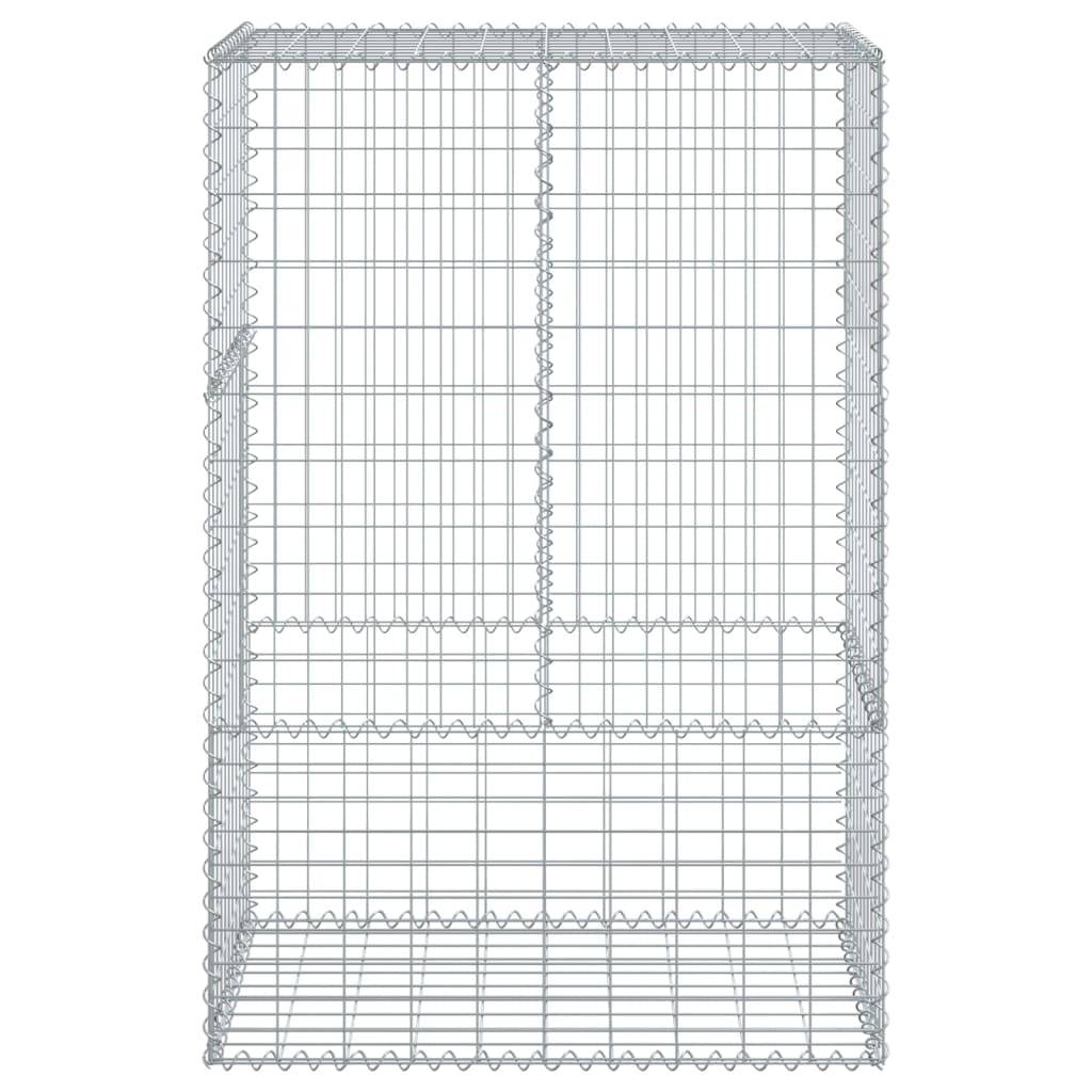 vidaXL Gabione mit Deckel 100x50x150 cm Verzinktes Eisen