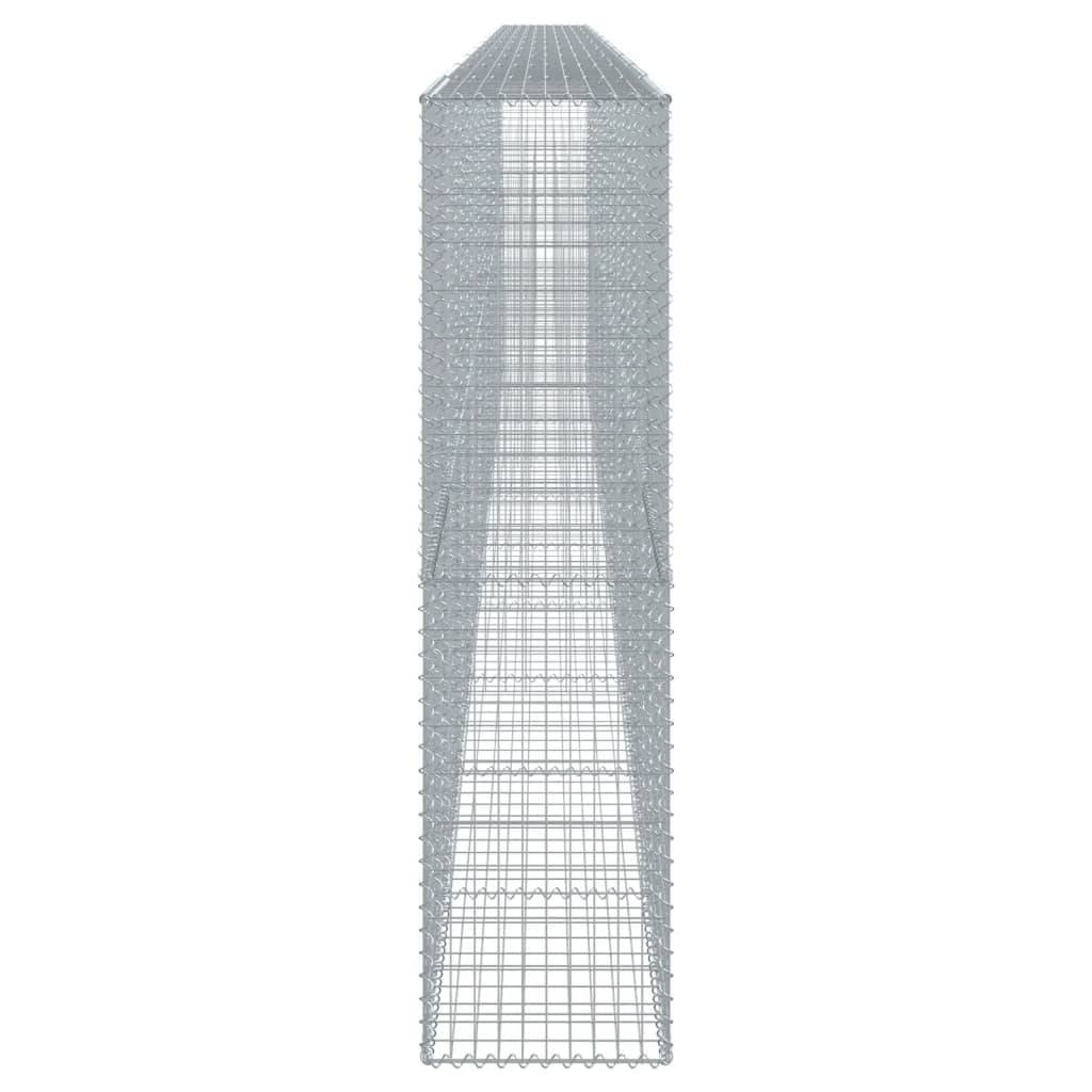 vidaXL Gabione mit Deckel 1000x50x200 cm Verzinktes Eisen
