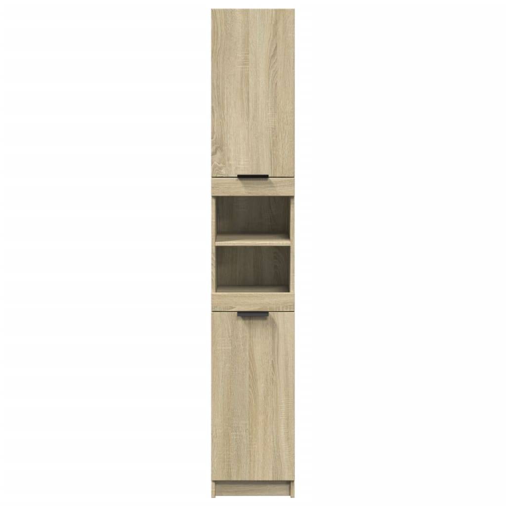 vidaXL Badschrank Sonoma-Eiche 32x34x188,5 cm Holzwerkstoff