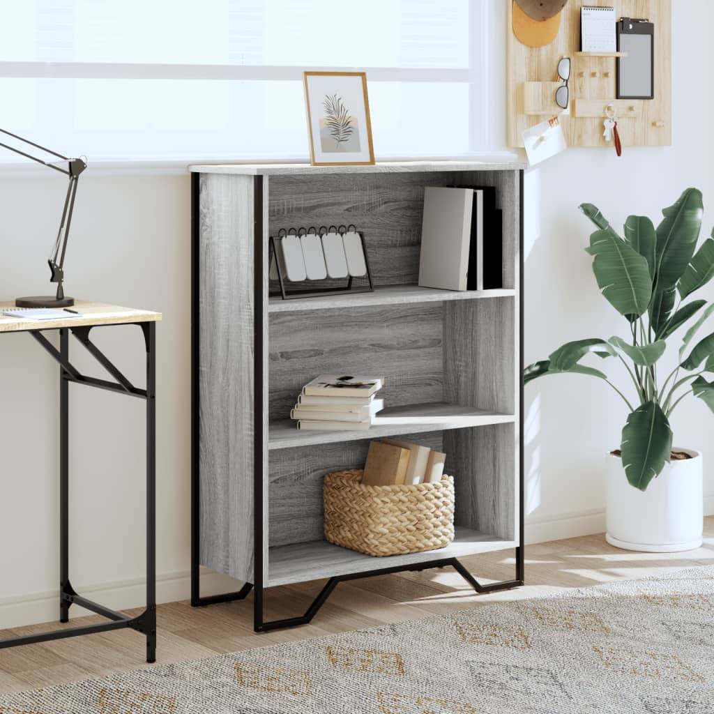 vidaXL Bücherregal Grau Sonoma 80x31x106 cm Holzwerkstoff