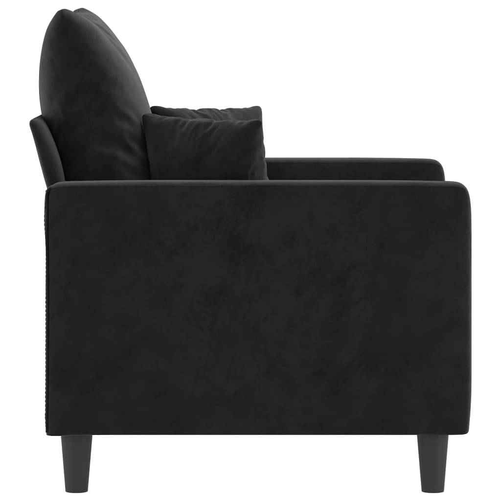 vidaXL Sessel Schwarz 60 cm Samt