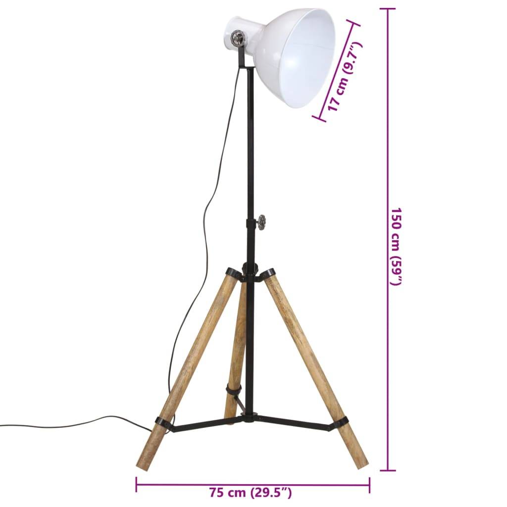 vidaXL Stehleuchte 25 W Weiß 75x75x90-150 cm E27