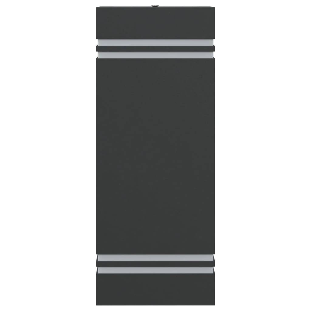 vidaXL Außenwandleuchten 2 Stk. Schwarz Edelstahl