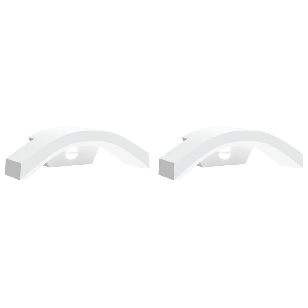 vidaXL LED-Außenwandleuchten mit Sensor 2 Stk. Weiß Aludruckguss