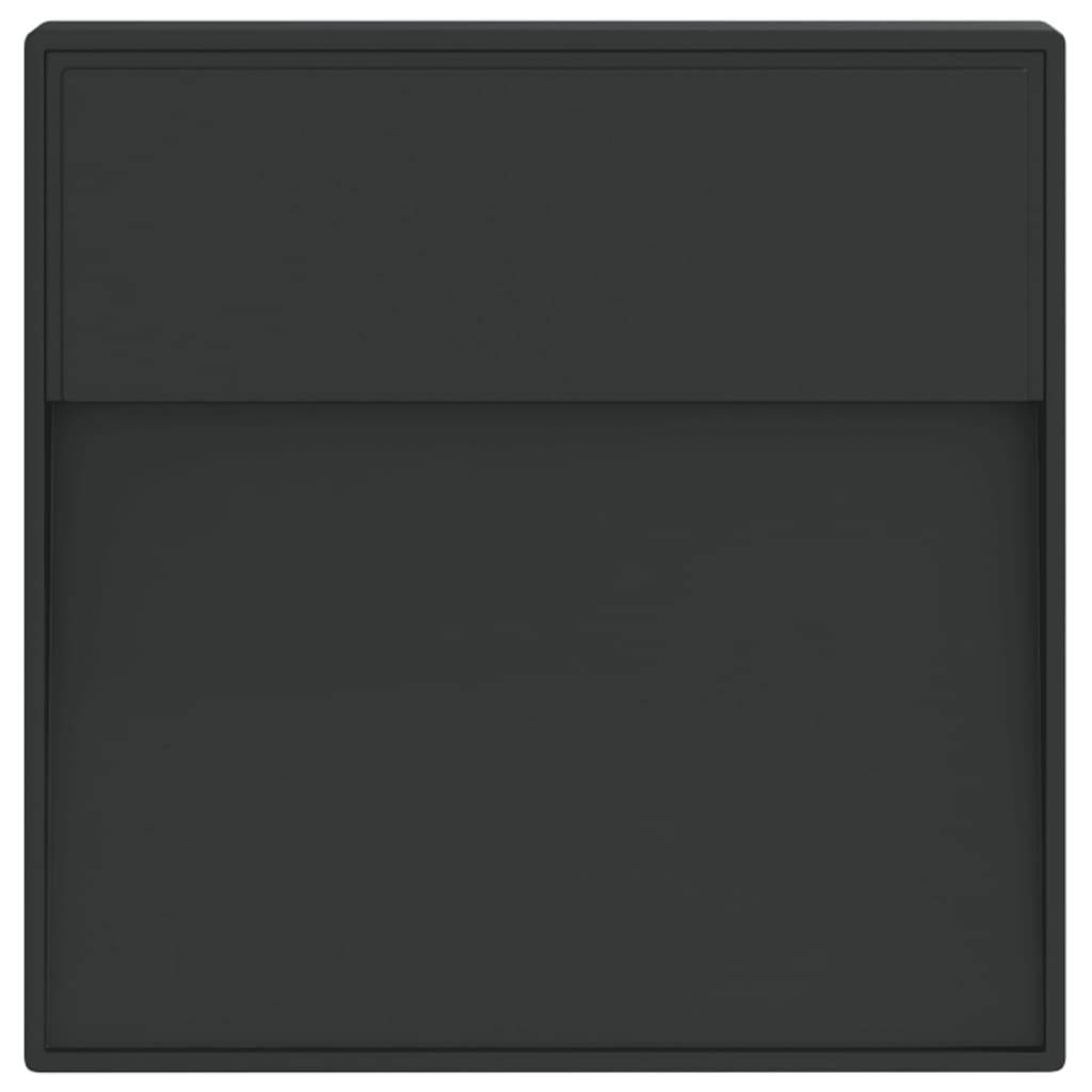 vidaXL LED-Außenwandleuchte Schwarz Aluminiumdruckguss