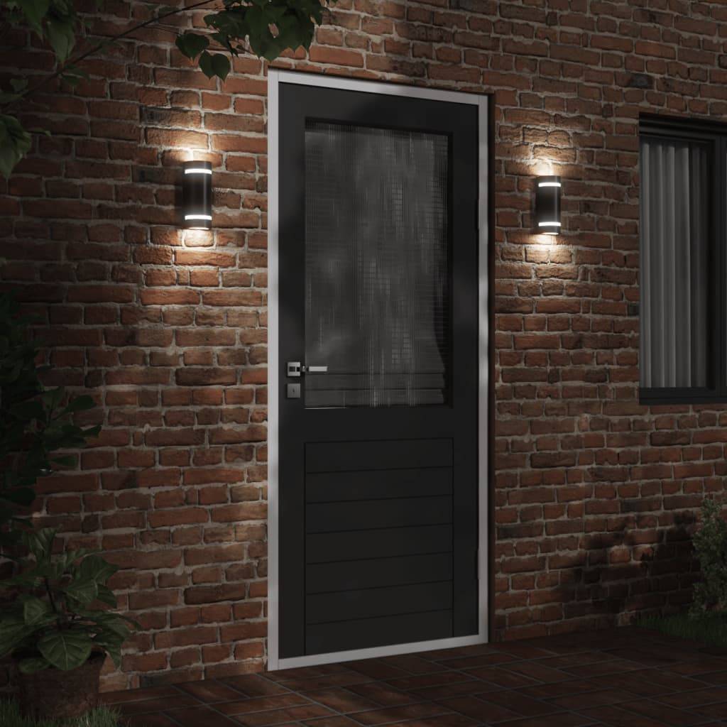 vidaXL Außenwandleuchte Schwarz Aluminiumdruckguss