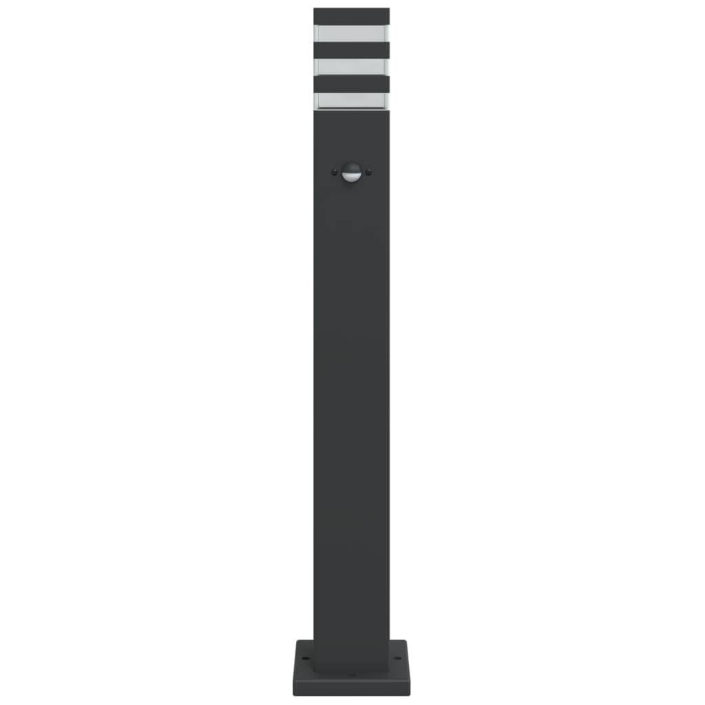 vidaXL Wegeleuchte mit Bewegungsmelder Schwarz 80 cm Aluminium
