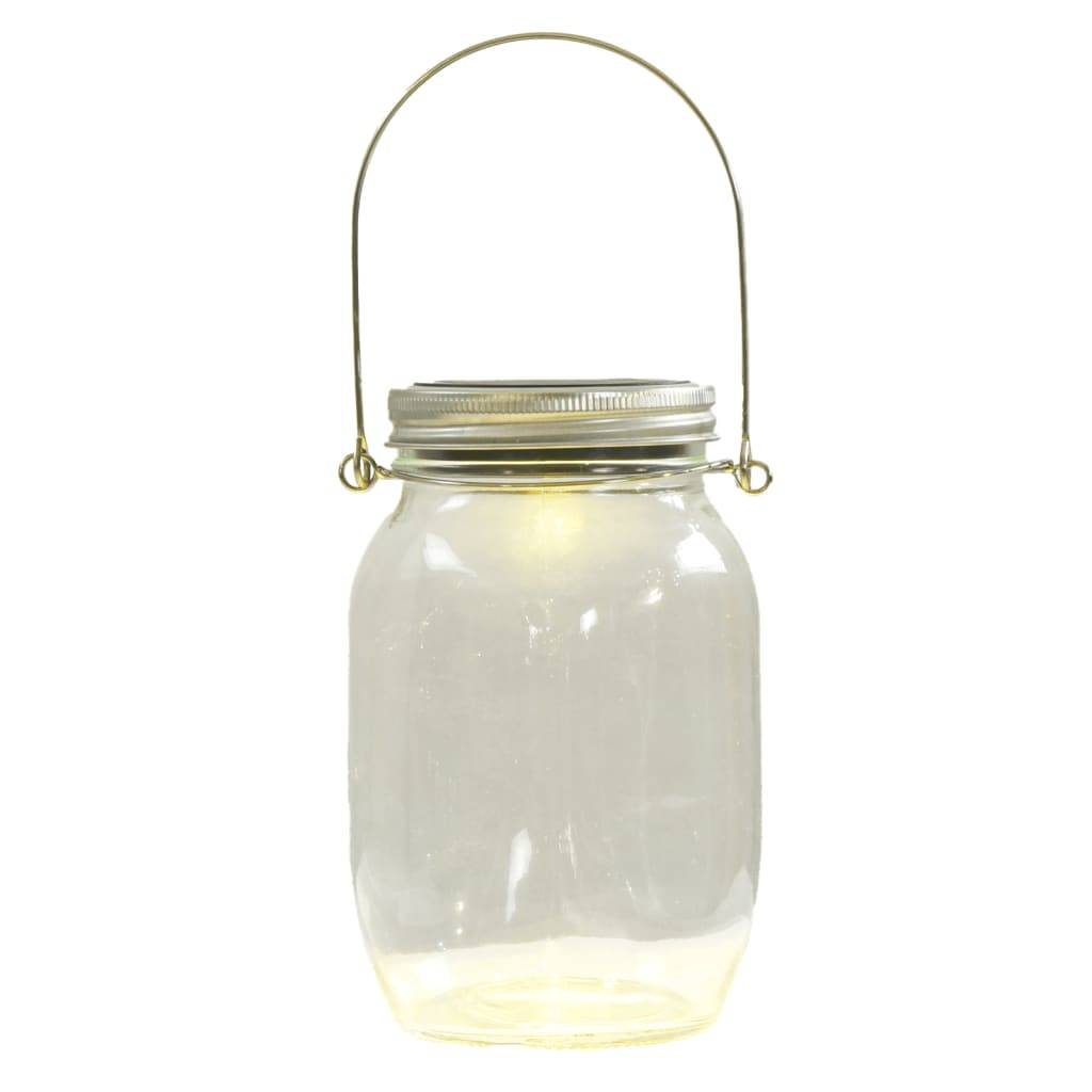 vidaXL Solarleuchten Einmachglas-Design 12 Stk. Warmweiß