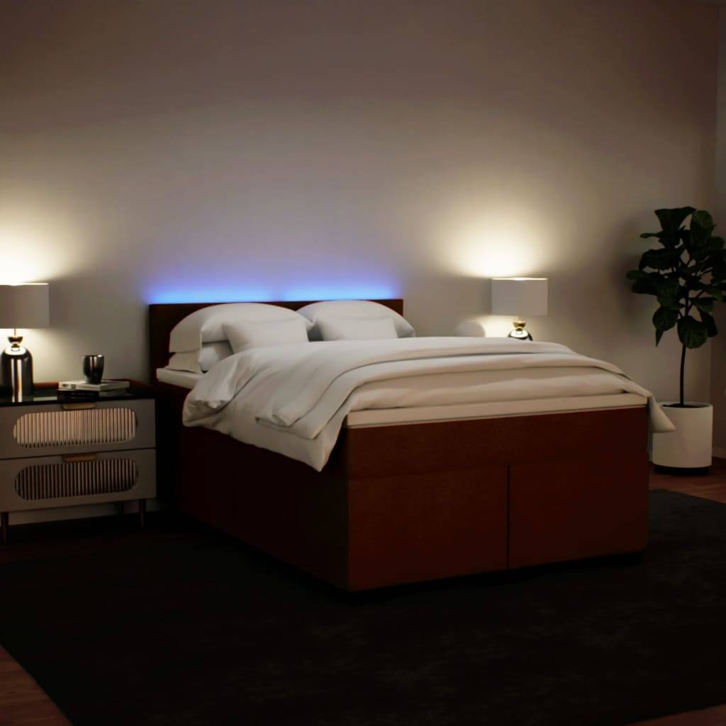 vidaXL Boxspringbett mit Matratze Rosa 160x200 cm Samt