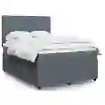 vidaXL Boxspringbett mit Matratze Dunkelgrau 140x200 cm Samt vidaXL Boxspringbett mit Matratze Dunkelgrau 140x200 cm Samt
