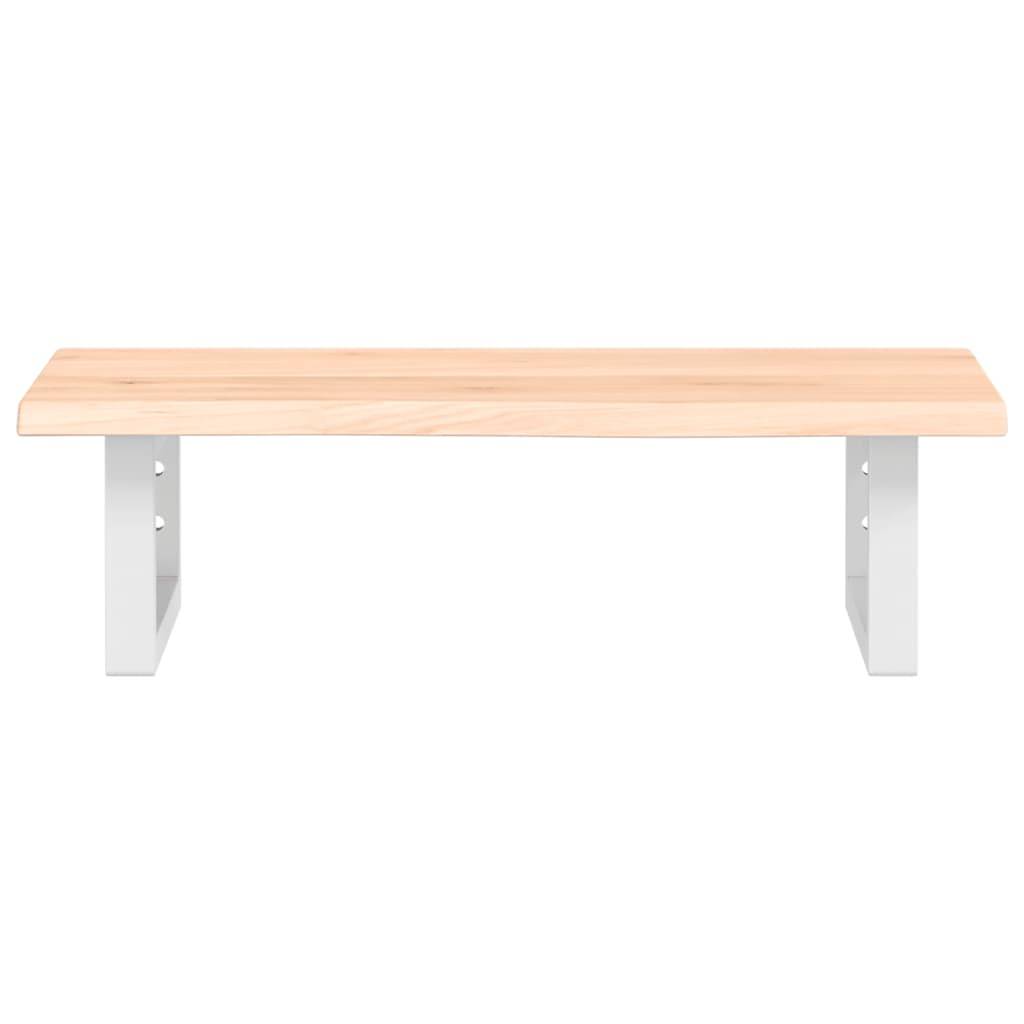 vidaXL Waschtischplatte mit Halterung Stahl und Massivholz Eiche