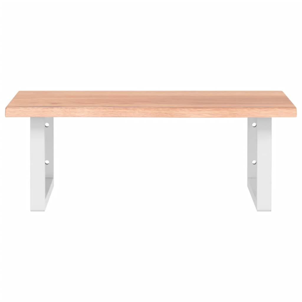 vidaXL Waschtischplatte mit Halterung Stahl und Massivholz Eiche