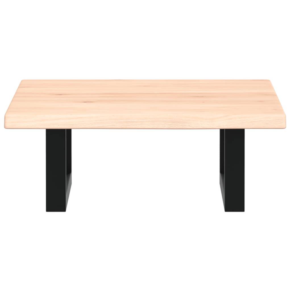vidaXL Waschtischplatte mit Halterung Stahl und Massivholz Eiche