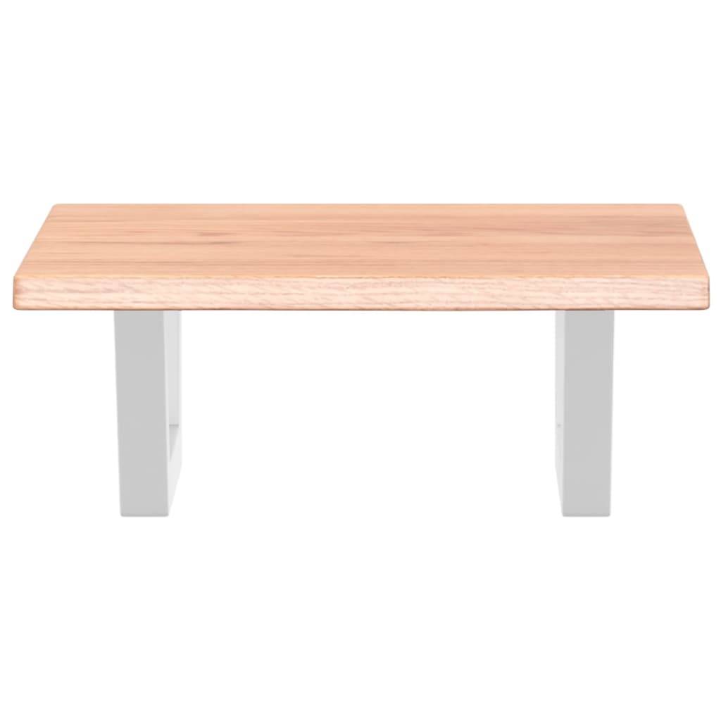 vidaXL Waschtischplatte mit Halterung Stahl und Massivholz Eiche