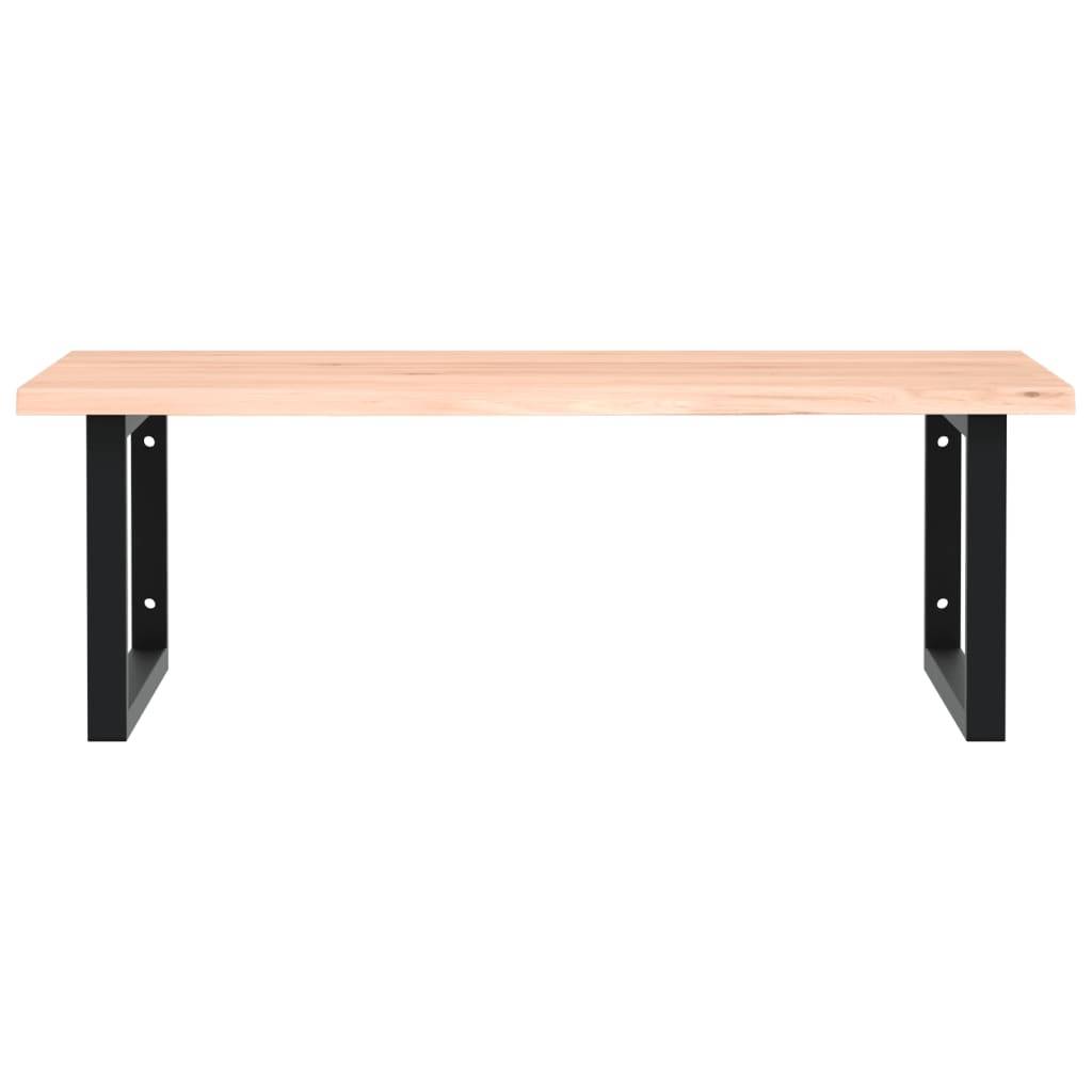 vidaXL Waschtischplatte mit Halterung Stahl und Massivholz Eiche