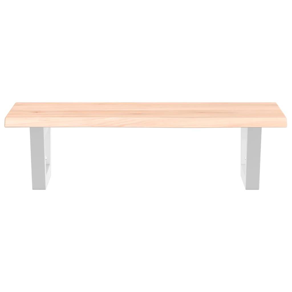 vidaXL Waschtischplatte mit Halterung Stahl und Massivholz Eiche