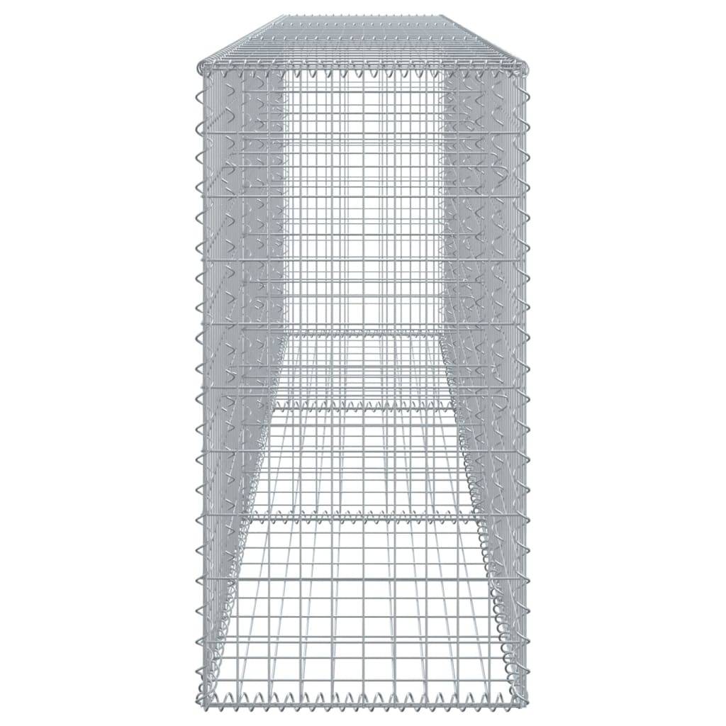 vidaXL Gabione mit Deckel 300x50x100 cm Verzinktes Eisen