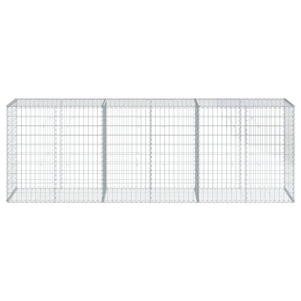 vidaXL Gabione mit Deckel 300x50x100 cm Verzinktes Eisen