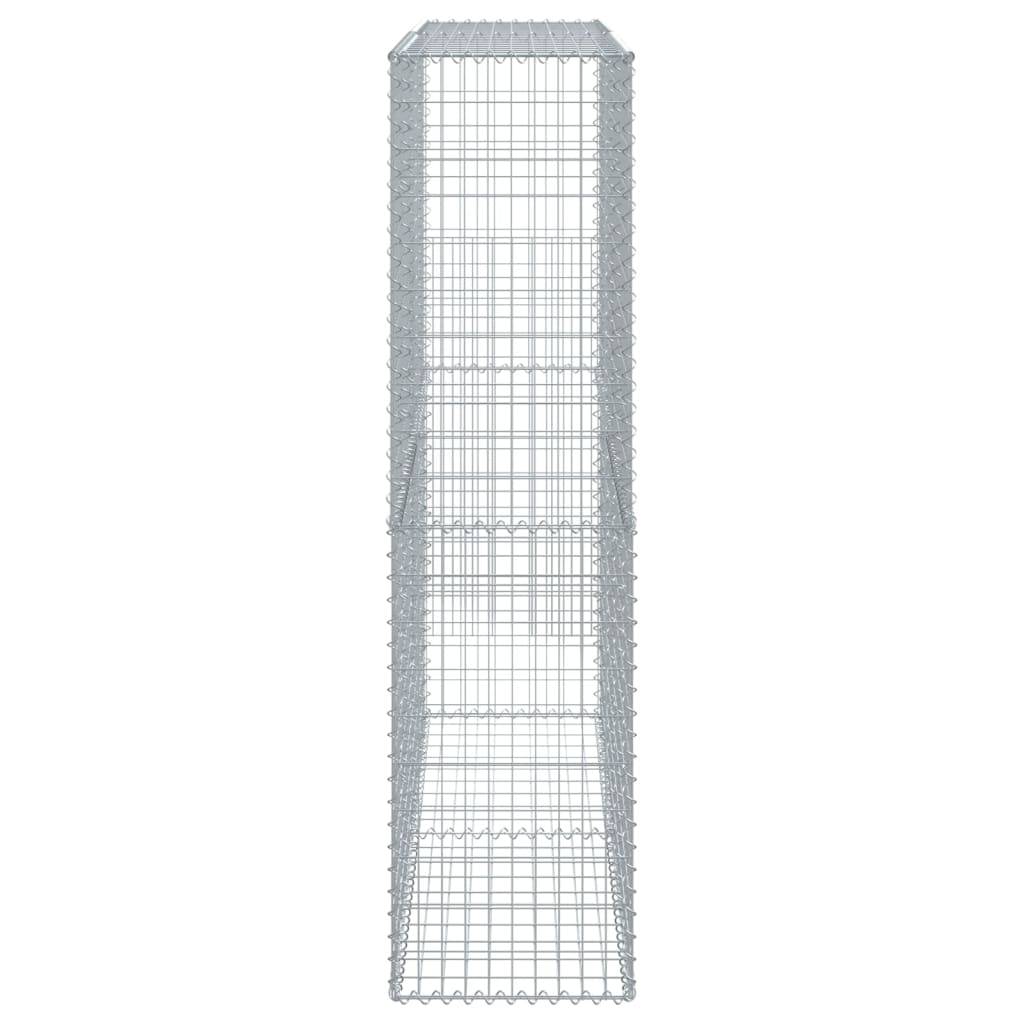 vidaXL Gabione mit Deckel 200x50x200 cm Verzinktes Eisen