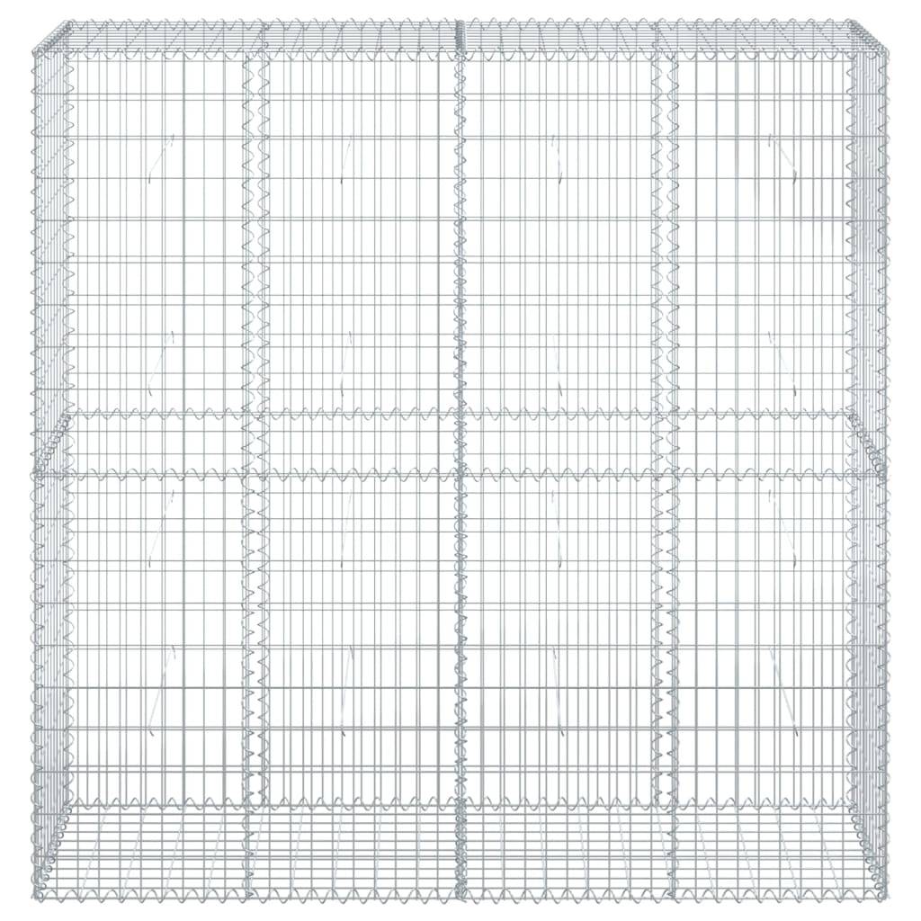 vidaXL Gabione mit Deckel 200x50x200 cm Verzinktes Eisen