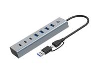 CONCEPTRONIC - USB-Hub 7-Port 3.2/C->4x3.0 3xUSB-C o.Netz. gr