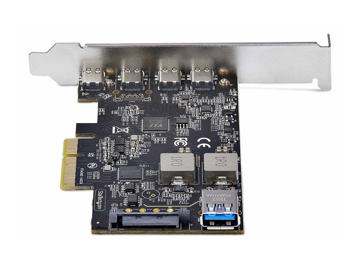 StarTech.com 5-Port USB PCIe Card, USB 3.2 10Gbps, PCI Express Card with 4x USB-C Ports, 1x USB-A Internal Port, USB PCI