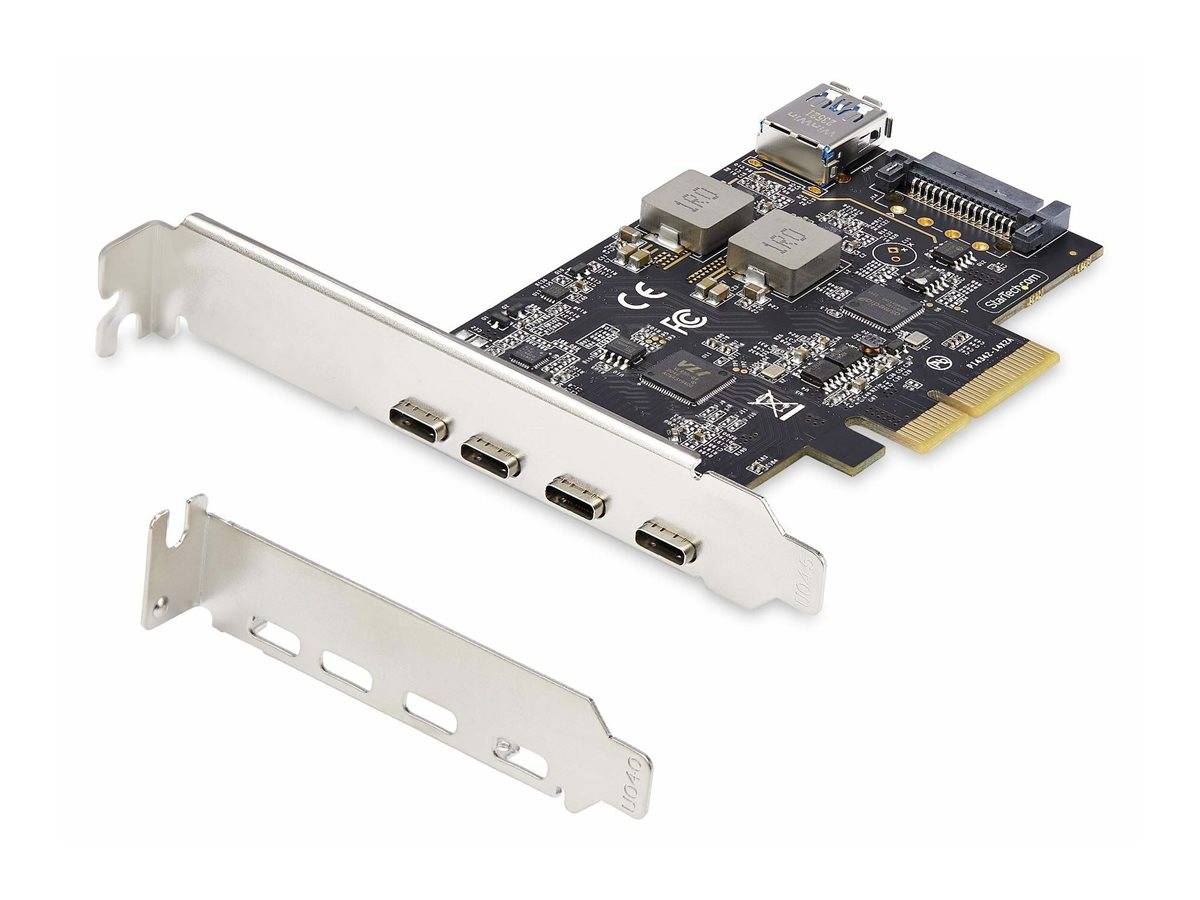 StarTech.com 5-Port USB PCIe Card, USB 3.2 10Gbps, PCI Express Card with 4x USB-C Ports, 1x USB-A Internal Port, USB PCI