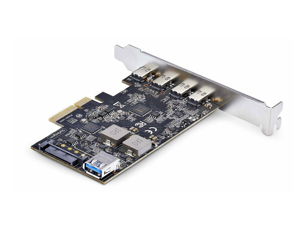 StarTech.com 5-Port USB PCIe Card, USB 3.2 10Gbps, PCI Express Card with 4x USB-C Ports, 1x USB-A Internal Port, USB PCI