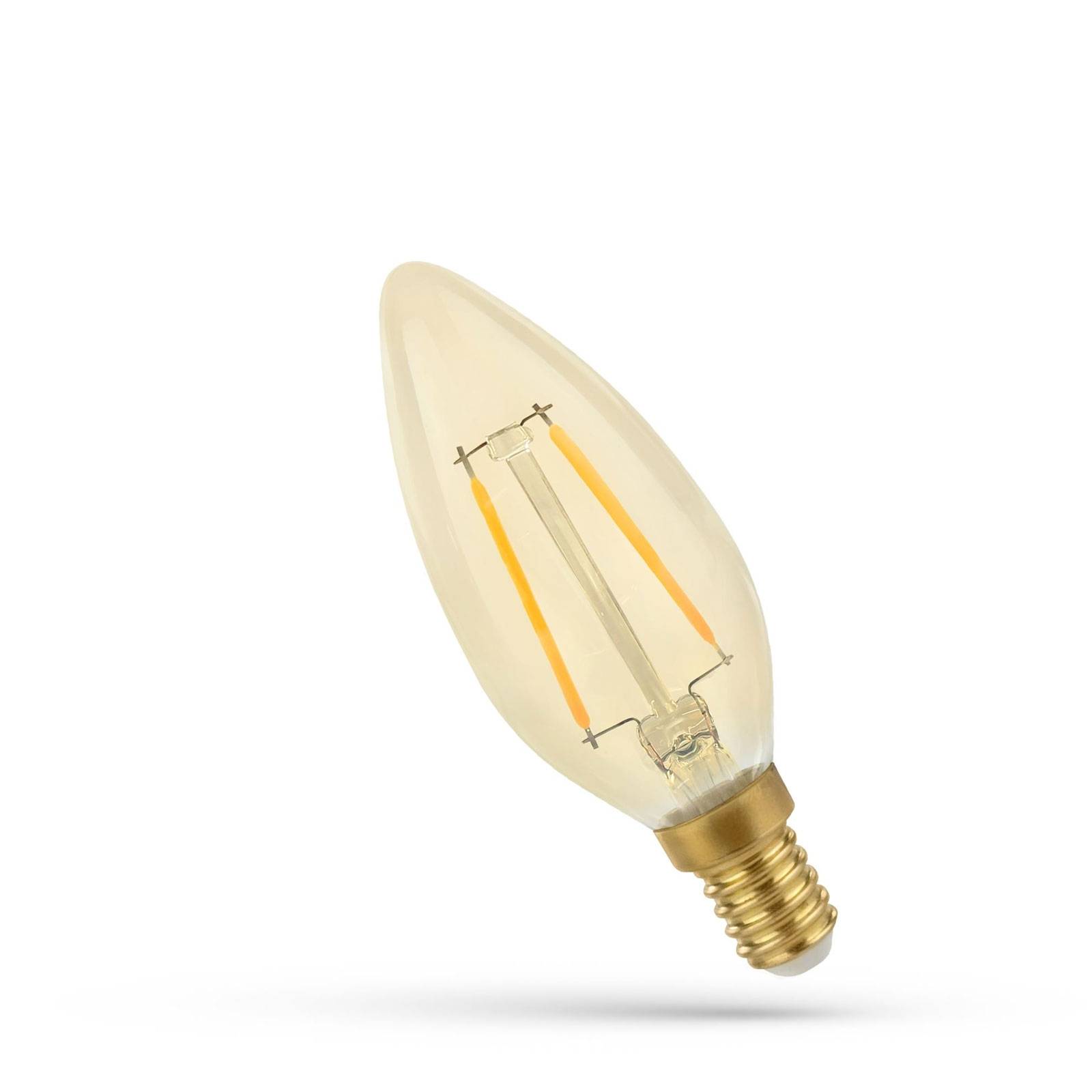 Spectrum LED E14 B35 5W = 41W Kerzenform Gold 270° Retro COG 500lm Warmweiß 2400K