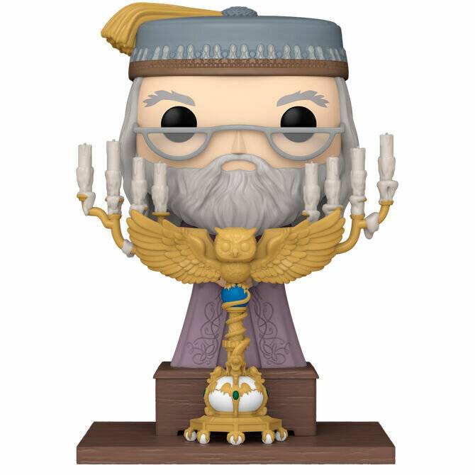 Harry Potter POP! Deluxe Vinyl Figur Deluxe Dumbledore w/Podium 12 cm