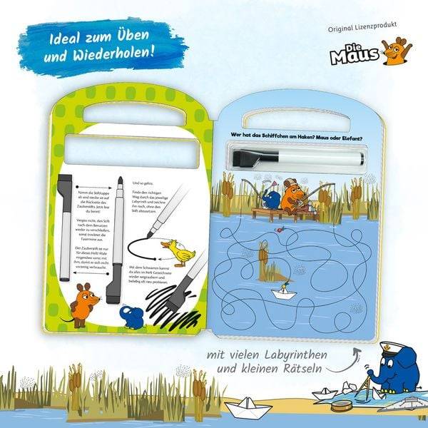 Trötsch Die Maus Schreib und wisch weg Pappenbuch Labyrinthe