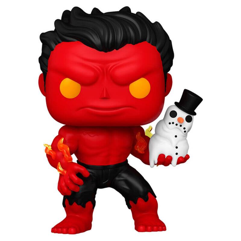 POP Figur Marvel Roter Hulk mit Schneemann