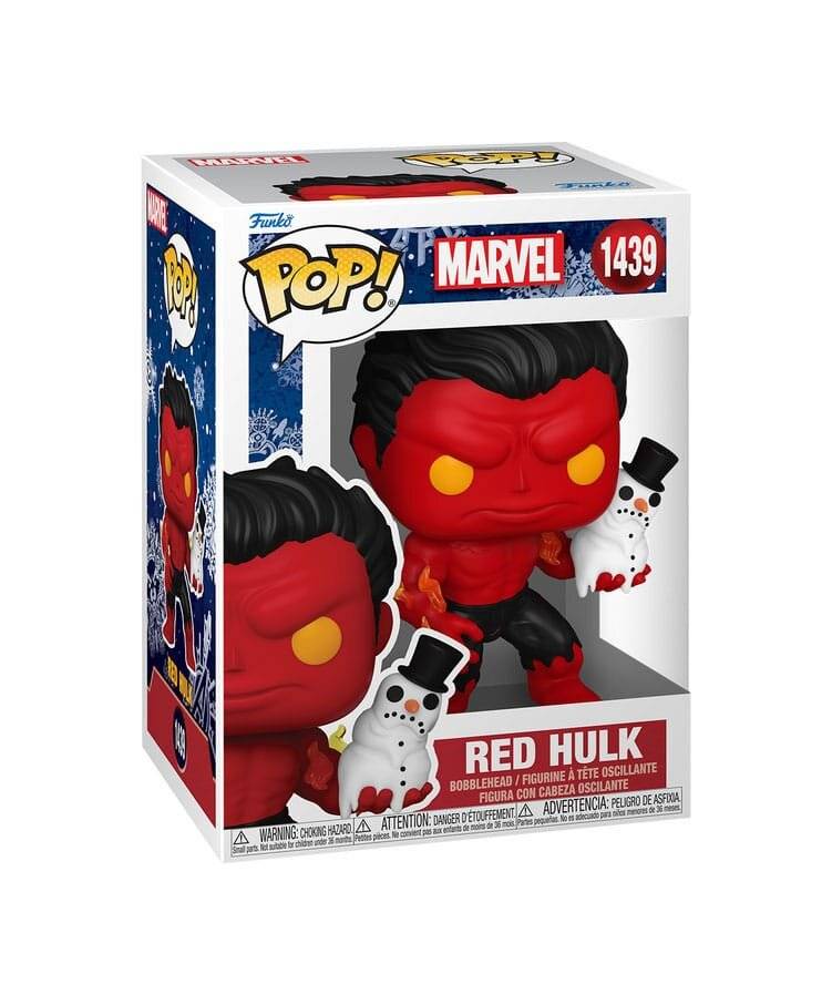 POP Figur Marvel Roter Hulk mit Schneemann