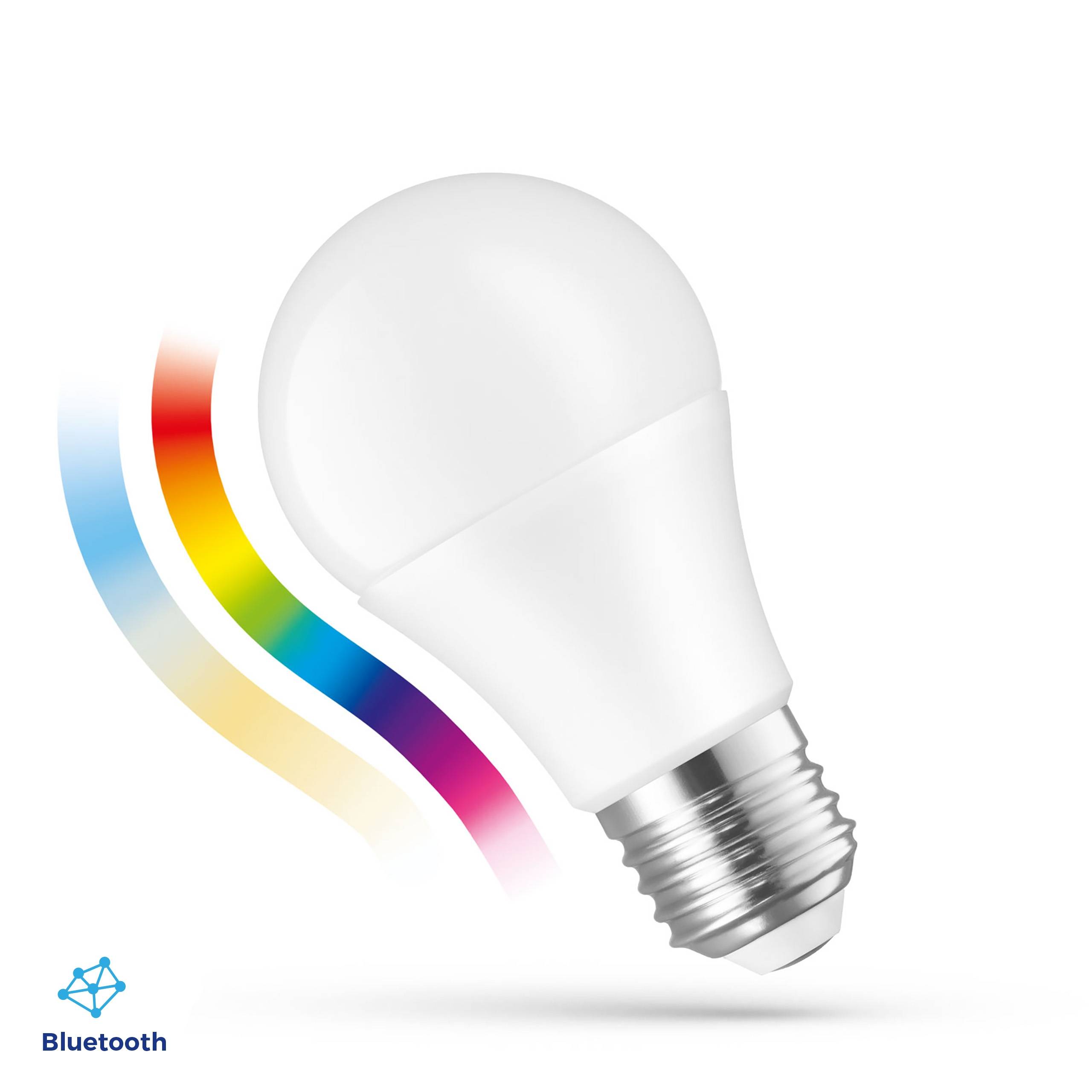 Spectrum LED E27 A60 EASY SMART APP 8,5W = 67W bunt 940lm BLUETOOTH 2700K-6500 DIMMBAR