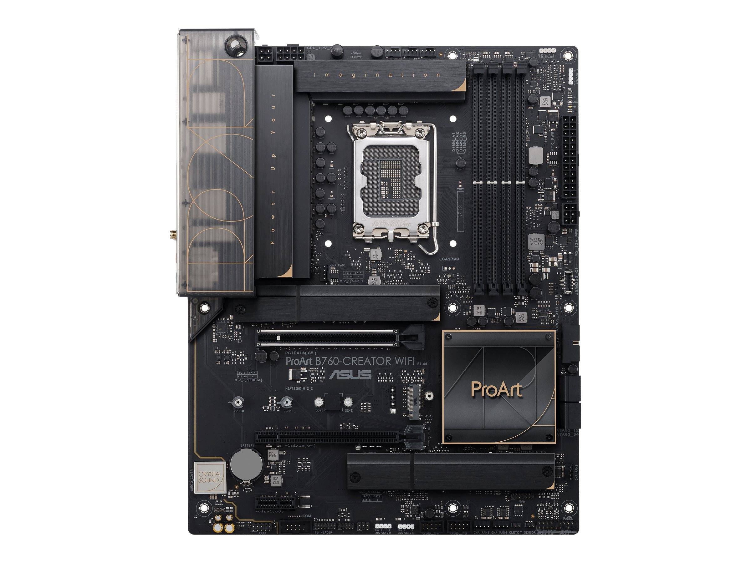 ASUS PROART B760-CREATOR WIFI - Motherboard - ATX - LGA1700-Sockel - B760 Chipsatz - USB-C 3.2 Gen2, USB 3.2 Gen 1, USB-C 3.2 Gen 2x2 - Gigabit LAN