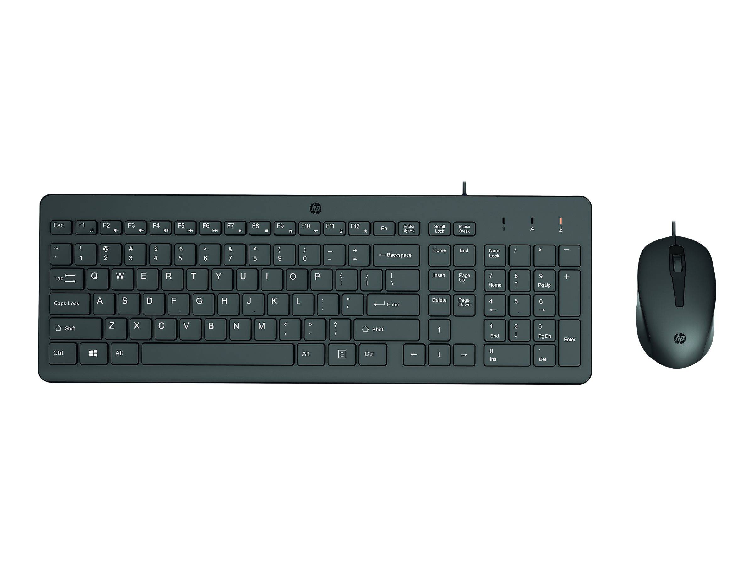 HP 150 - Tastatur-und-Maus-Set - USB - GB - Schwarz