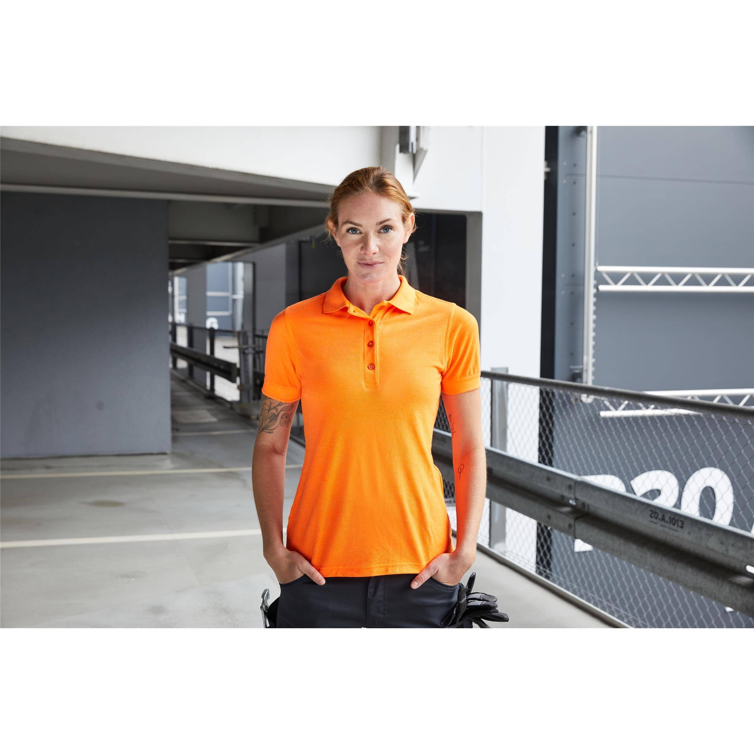 James & Nicholson® JN1829 Ladies' Signal Workwear Polo Größe:S Neon-Orange