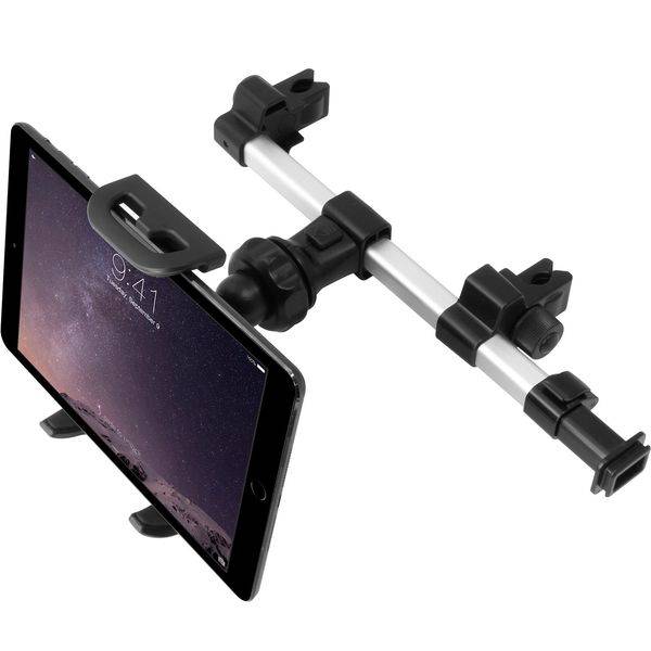 Macally HRMOUNTPRO, Kopfstützen Autohalterung für alle iPad & Tablet PCs bis 25 cm Breite, kompatibel zu 12,9" iPad Pro und Nintendo Switch