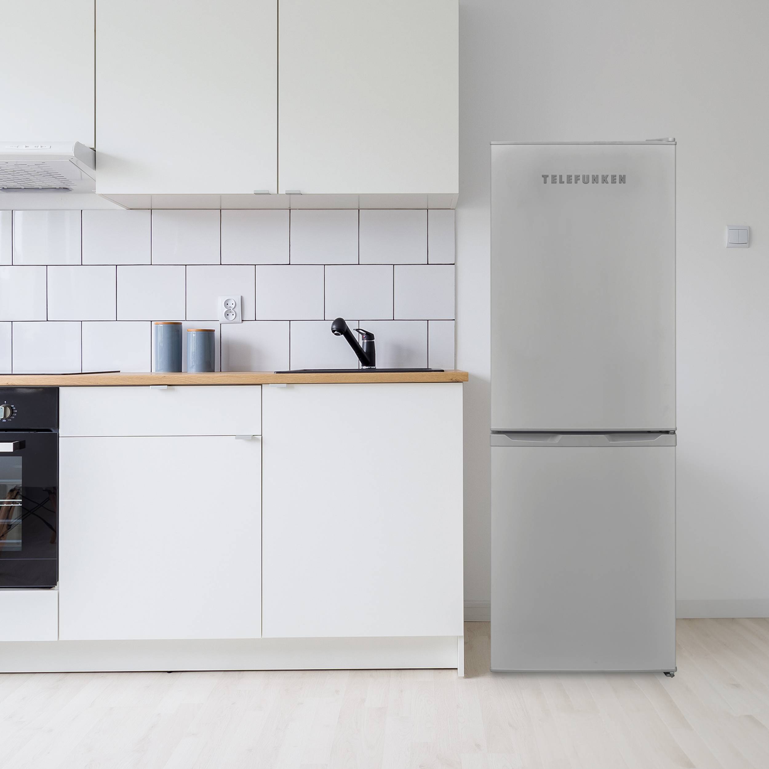 Telefunken KTFK174ES2-V3 Kühl-Gefrierkombination | Kühlschrank groß mit Gefrierfach | 174 Liter Nutzinhalt | freistehend