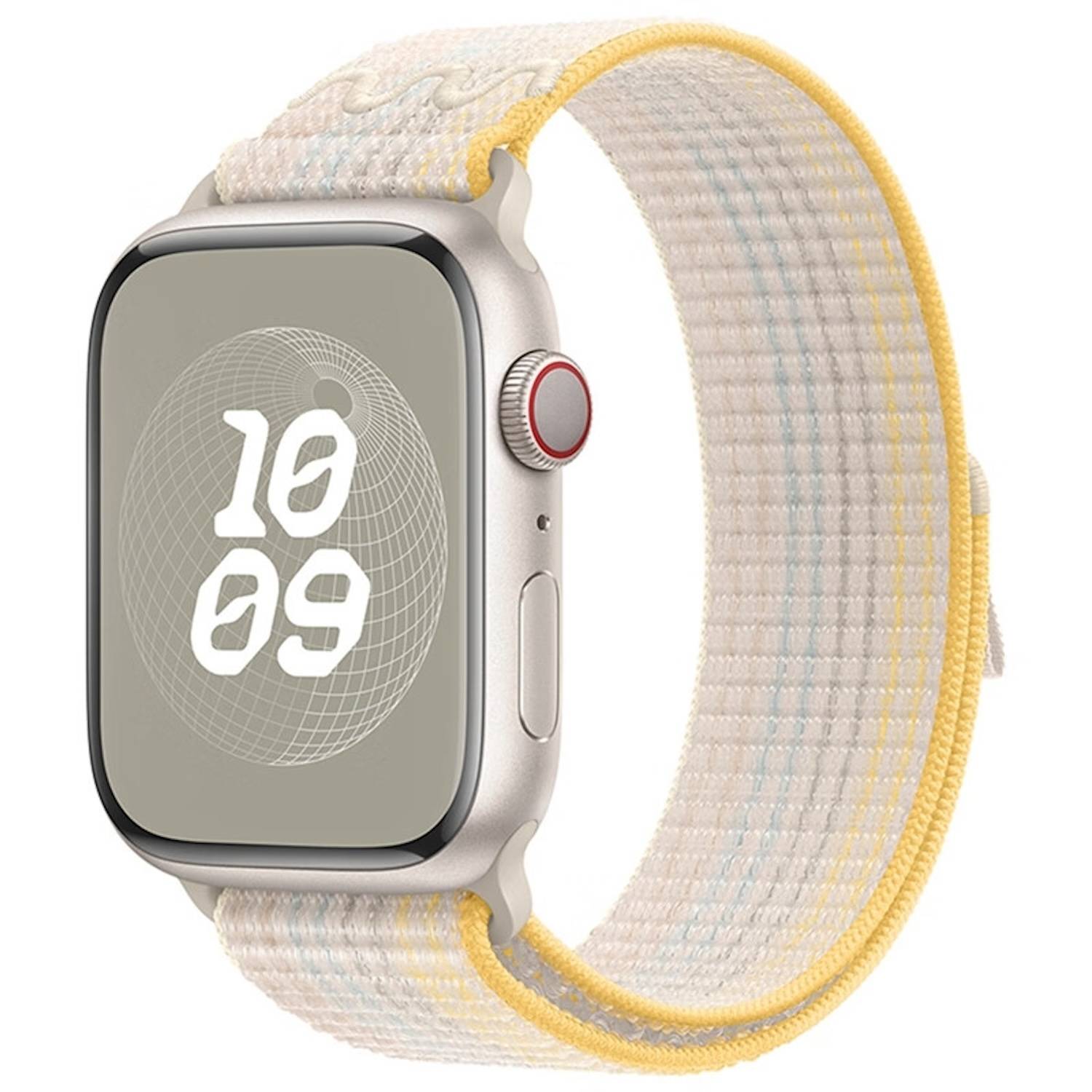 Für Apple Watch SE 2023 44mm Design Nylon Klettverschluss Arm Band M7